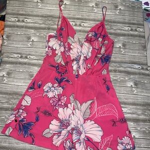 Floral Pink Women's Romper